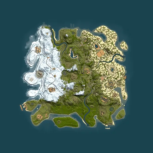 Rust map seed 611634677, 4000x4000m top-down preview