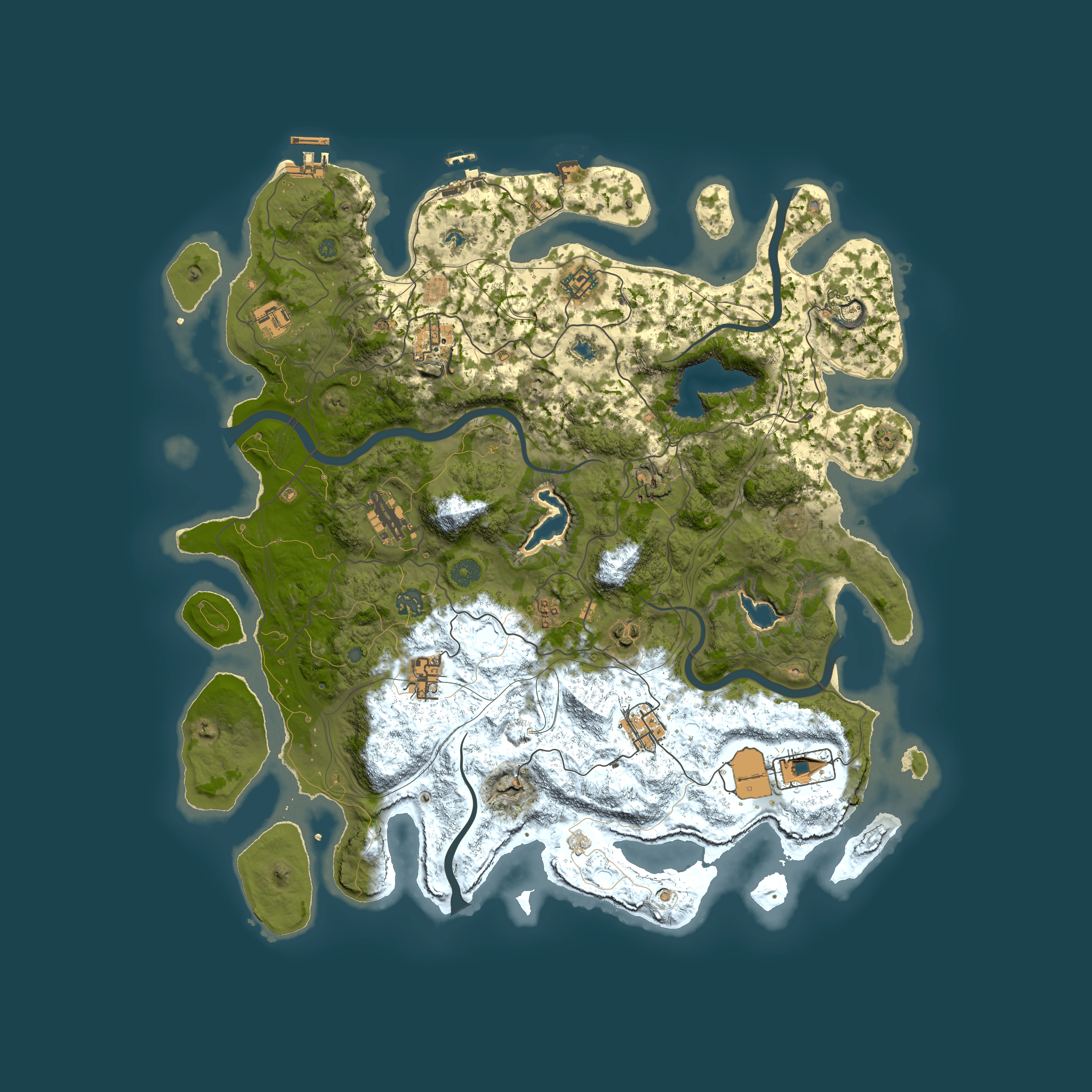 Full top-down render of Rust map seed 1894956791, 4500x4500m