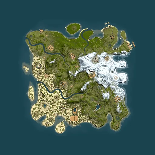 Rust map seed 234673736, 4000x4000m top-down preview