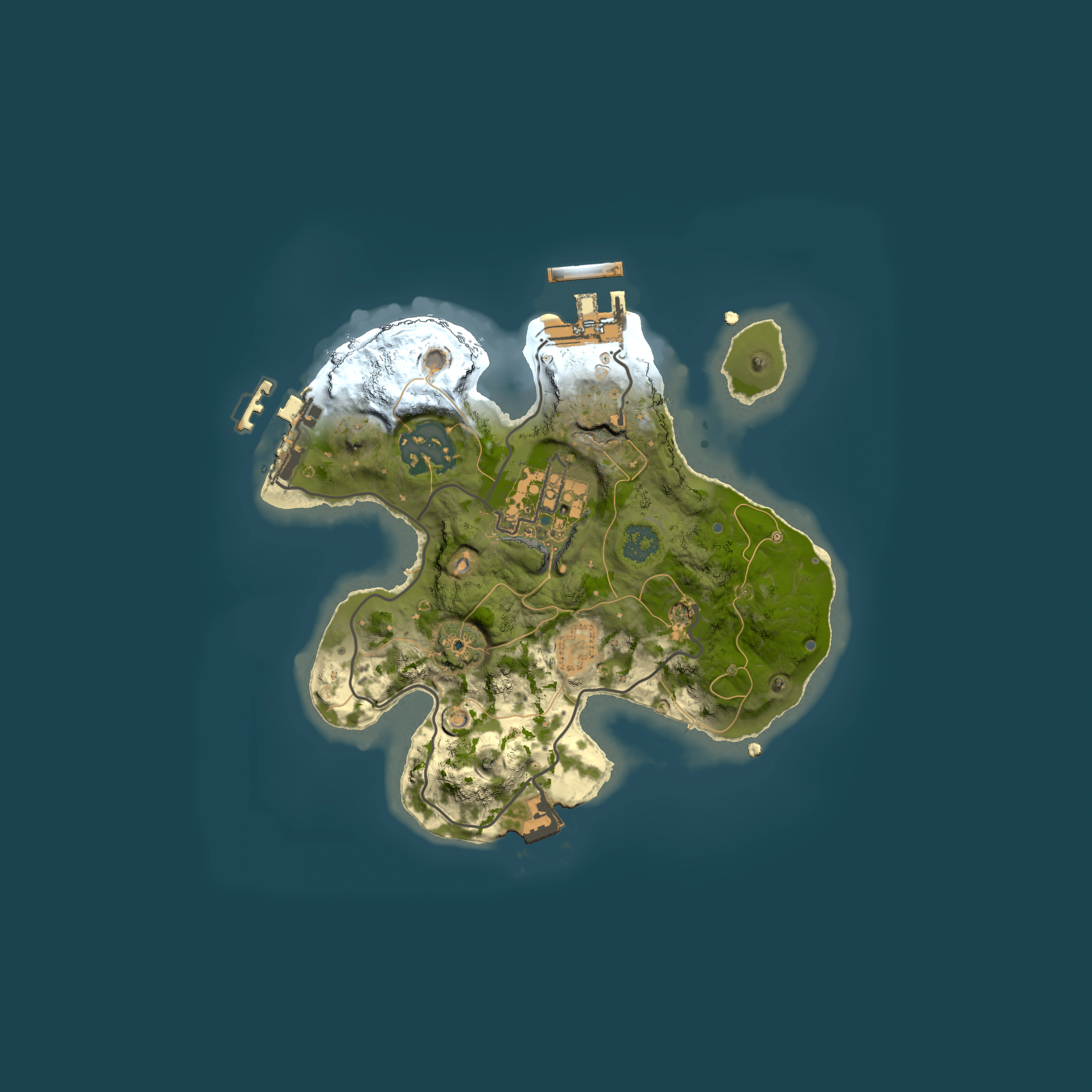 Full top-down render of Rust map seed 2097150634, 2000x2000m