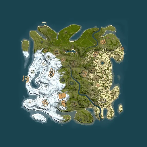 Rust map seed 349286355, 4000x4000m top-down preview
