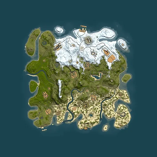 Rust map seed 768836910, 4000x4000m top-down preview
