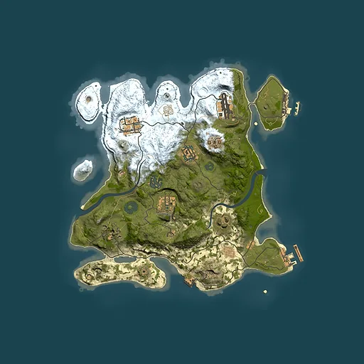Rust map seed 105420837, 3000x3000m top-down preview