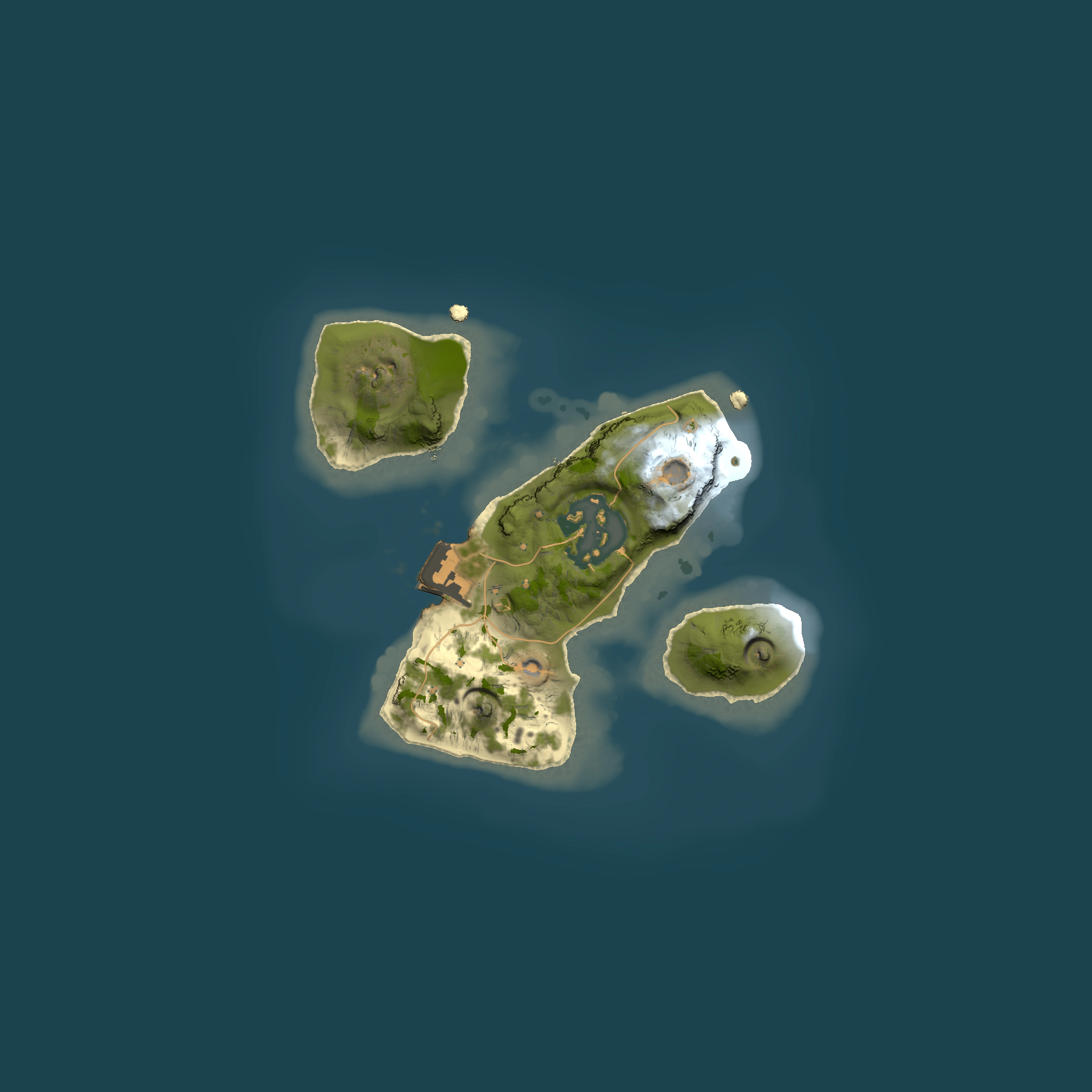 Full top-down render of Rust map seed 1162805121, 1500x1500m