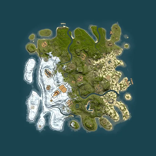 Rust map seed 2030966812, 4000x4000m top-down preview