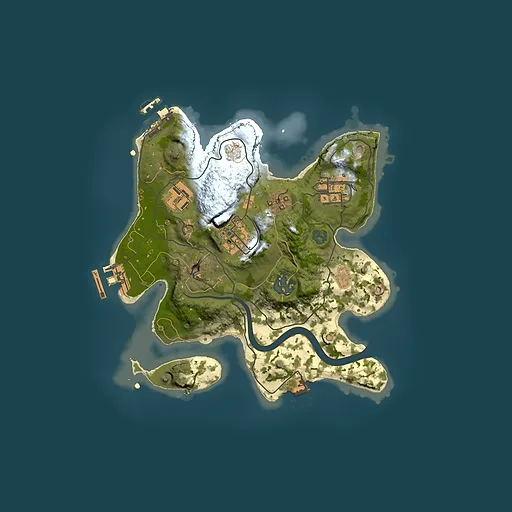 Rust map seed 445702612, 2500x2500m top-down preview