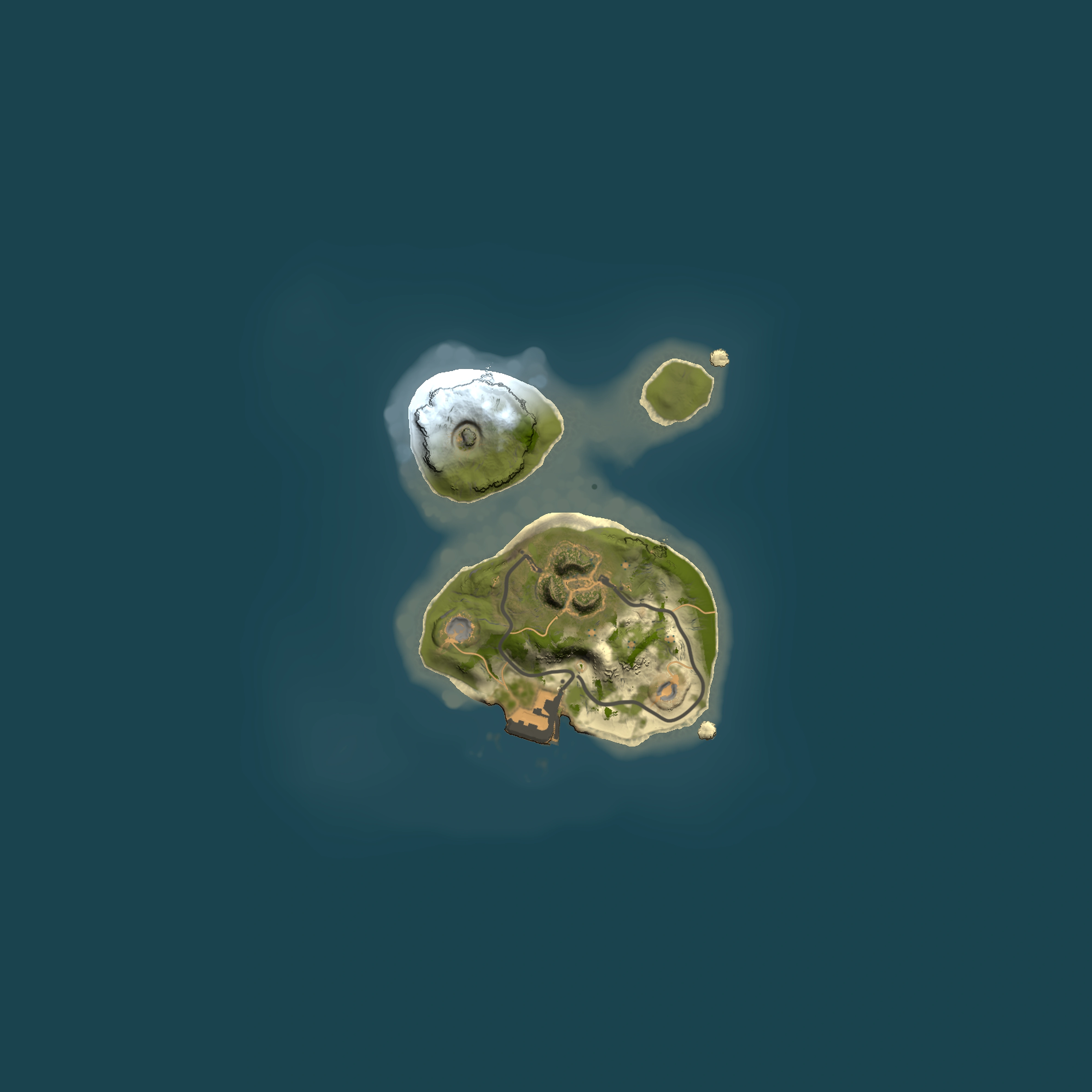 Full top-down render of Rust map seed 2063688097, 1500x1500m