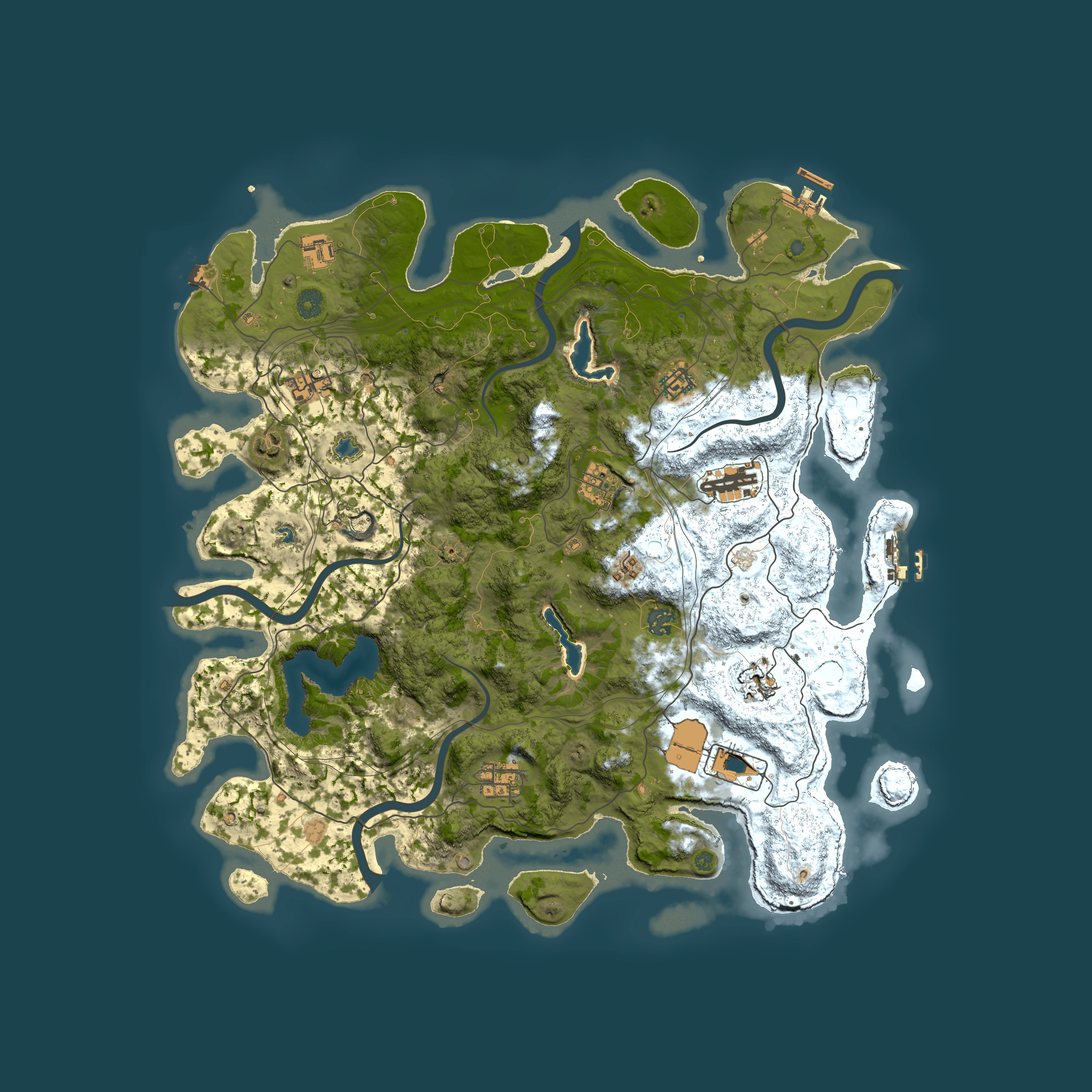 Full top-down render of Rust map seed 701247624, 4500x4500m