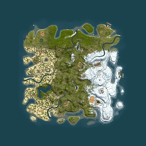 Rust map seed 701247624, 4500x4500m top-down preview