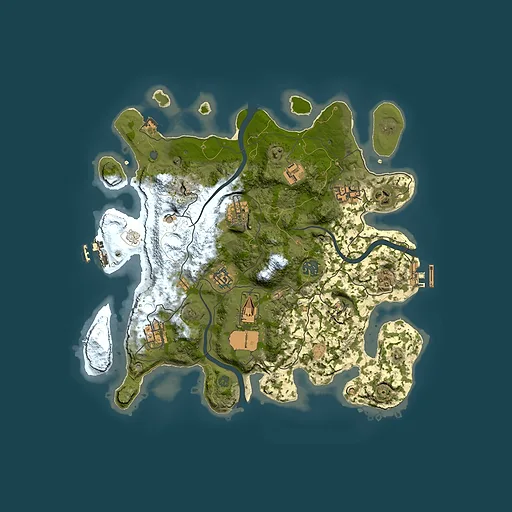 Rust map seed 138460413, 3500x3500m top-down preview