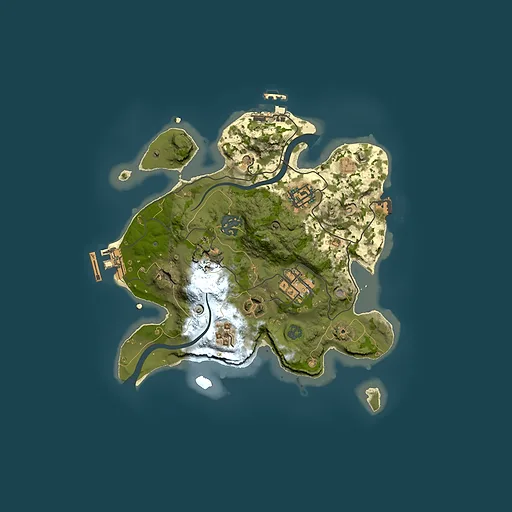 Rust map seed 1631163367, 2500x2500m top-down preview