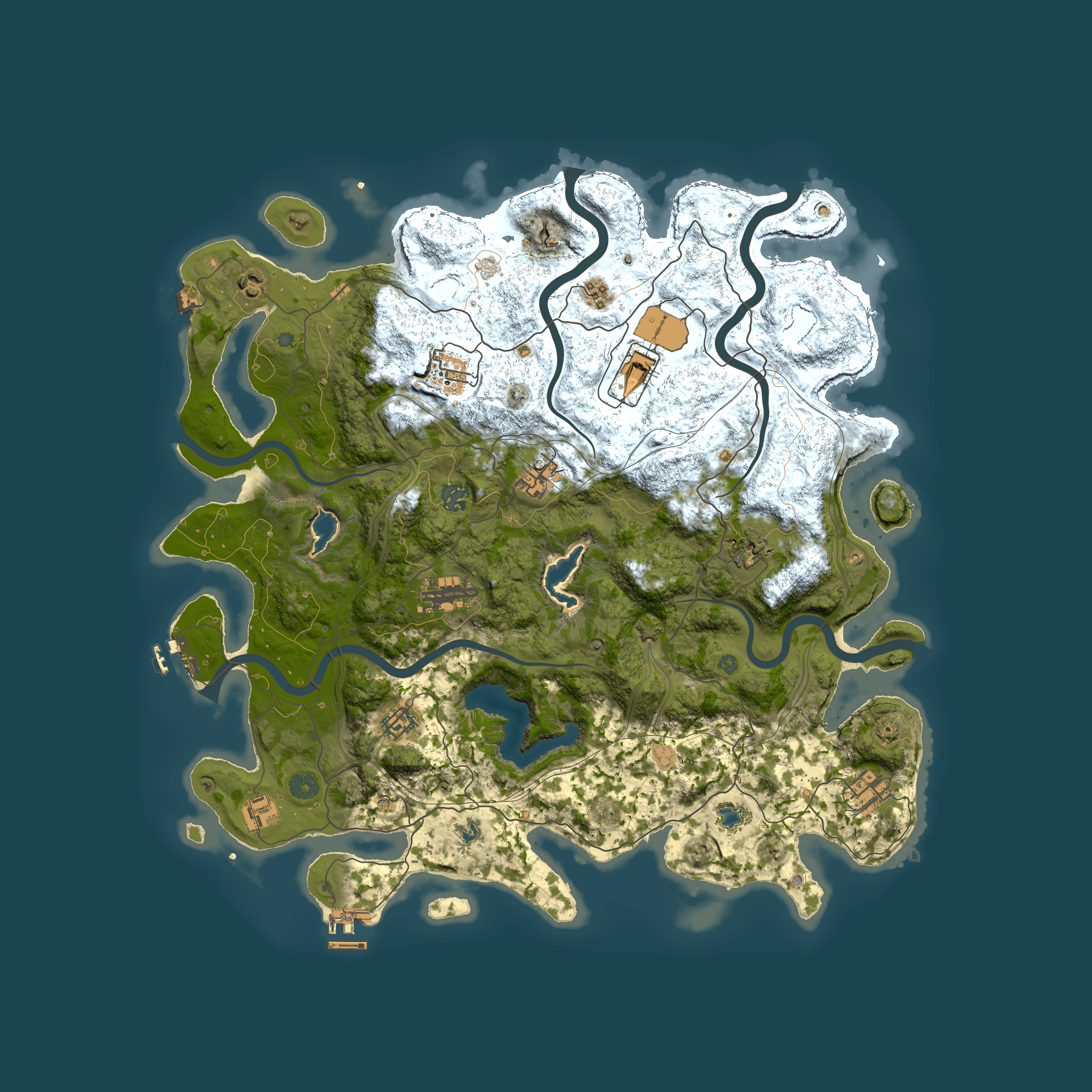Full top-down render of Rust map seed 410661678, 4500x4500m