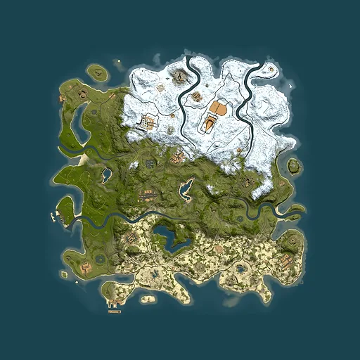 Rust map seed 410661678, 4500x4500m top-down preview