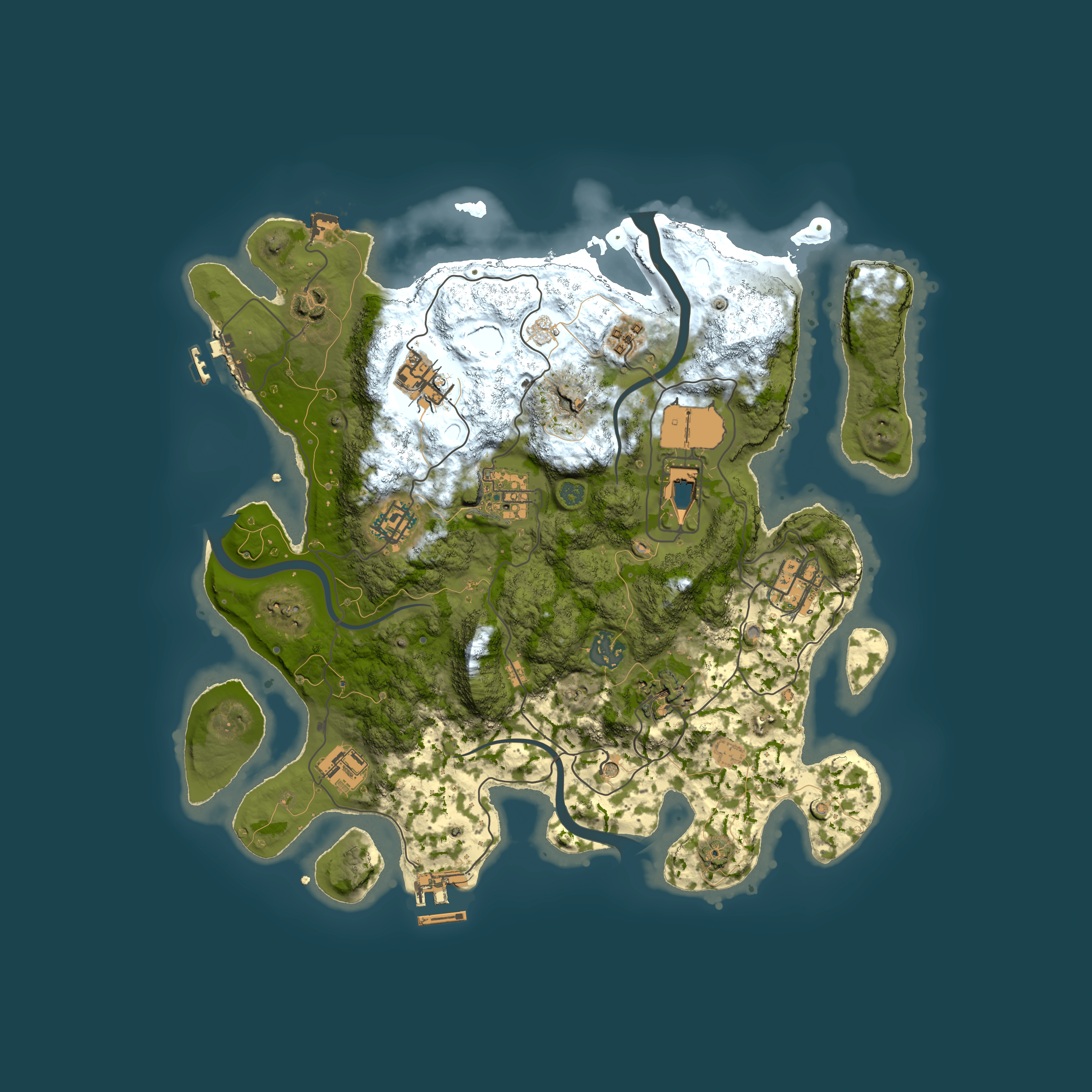 Full top-down render of Rust map seed 1937017724, 3500x3500m