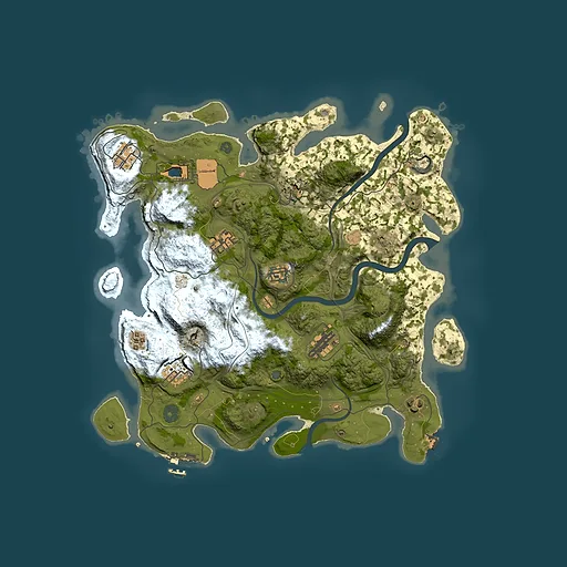 Rust map seed 1337, 3750x3750m top-down preview