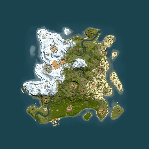 Rust map seed 1199547041, 3500x3500m top-down preview