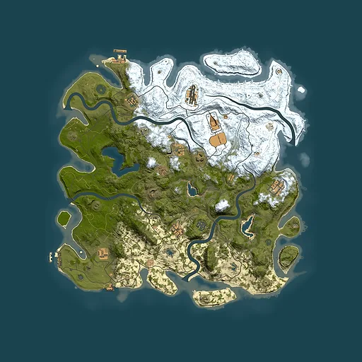 Rust map seed 1503980077, 4500x4500m top-down preview