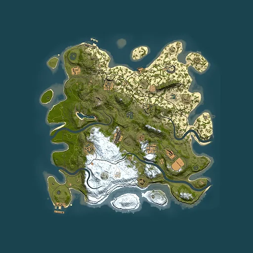 Rust map seed 309143213, 4000x4000m top-down preview