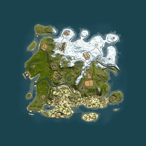 Rust map seed 137835594, 3500x3500m top-down preview