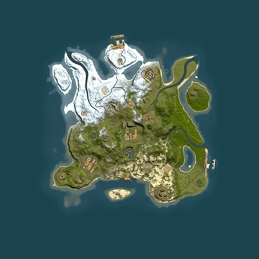 Rust map seed 2573666, 3000x3000m top-down preview