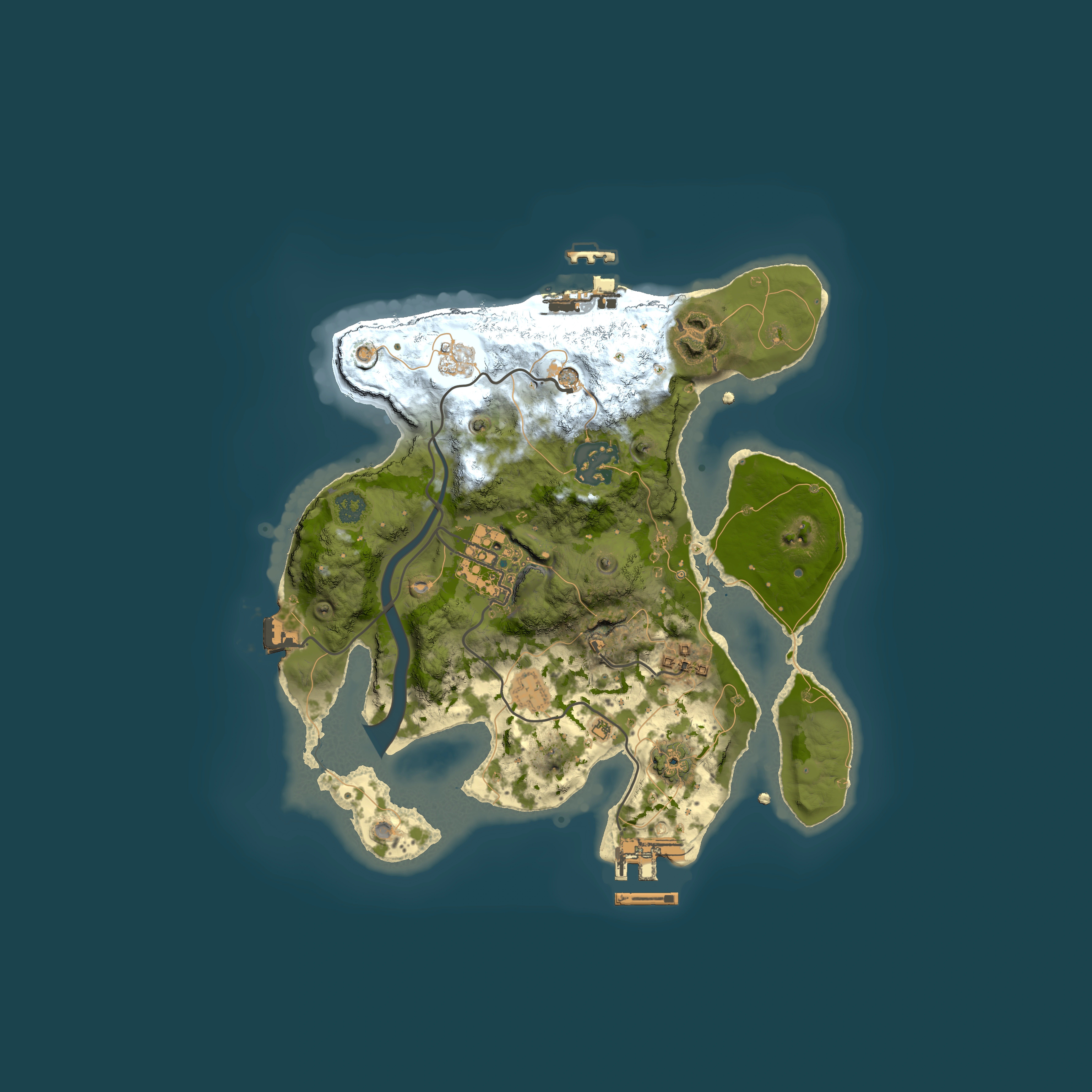 Full top-down render of Rust map seed 1344689698, 2500x2500m