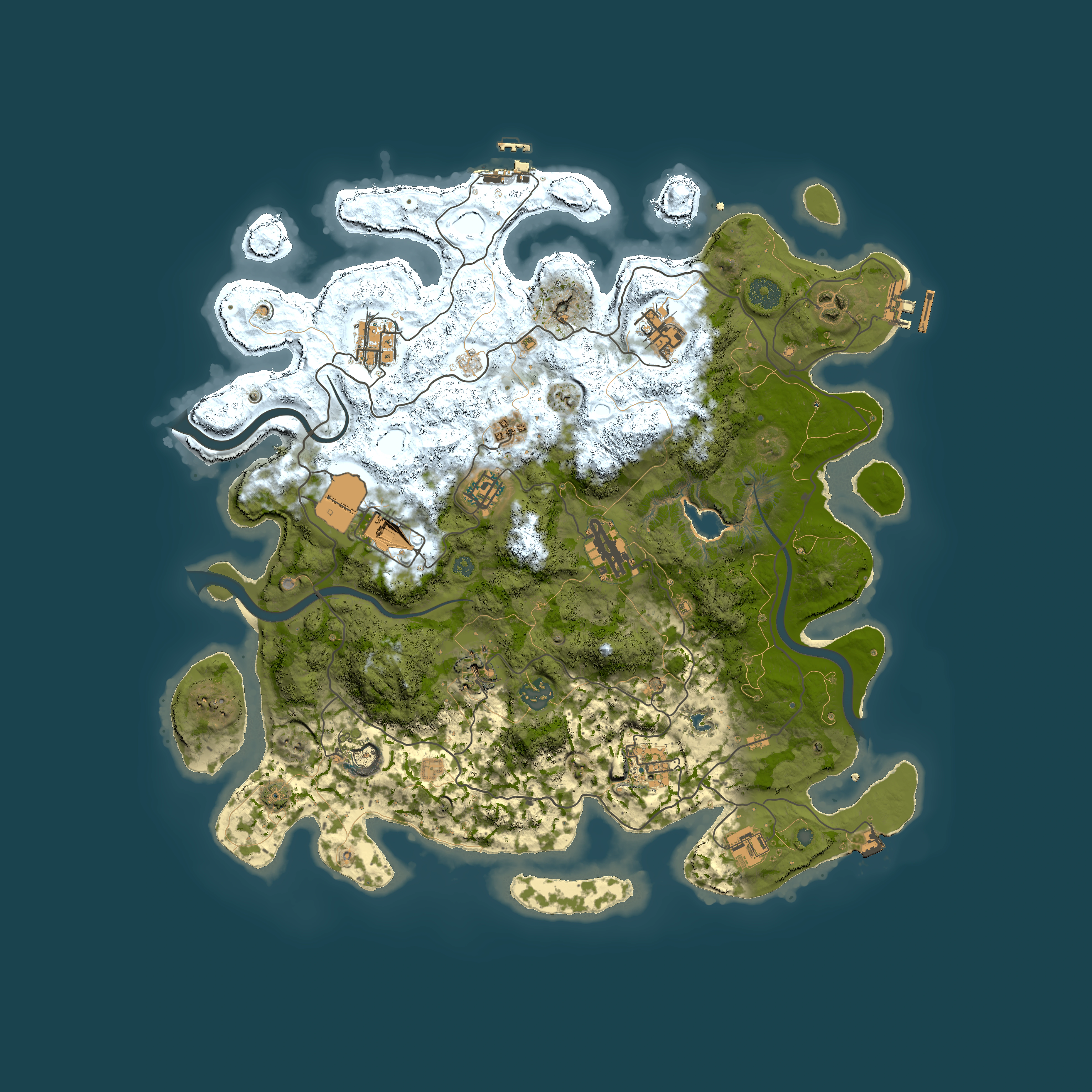 Full top-down render of Rust map seed 781601608, 4000x4000m