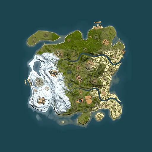Rust map seed 1526207059, 3500x3500m top-down preview