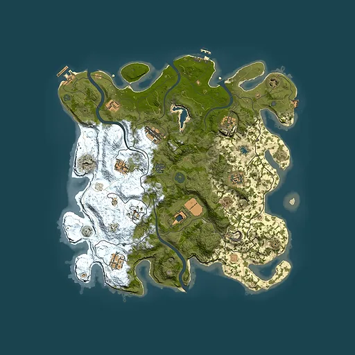 Rust map seed 1288133479, 4000x4000m top-down preview