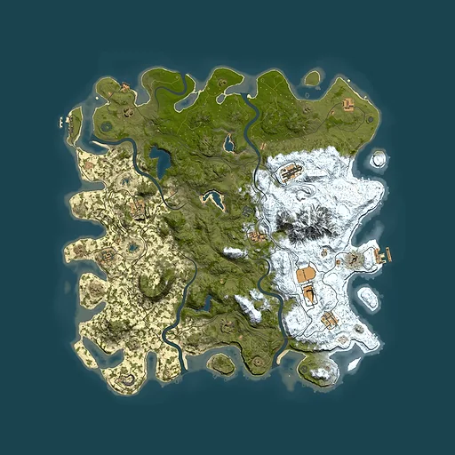 Rust map seed 1441025817, 5000x5000m top-down preview