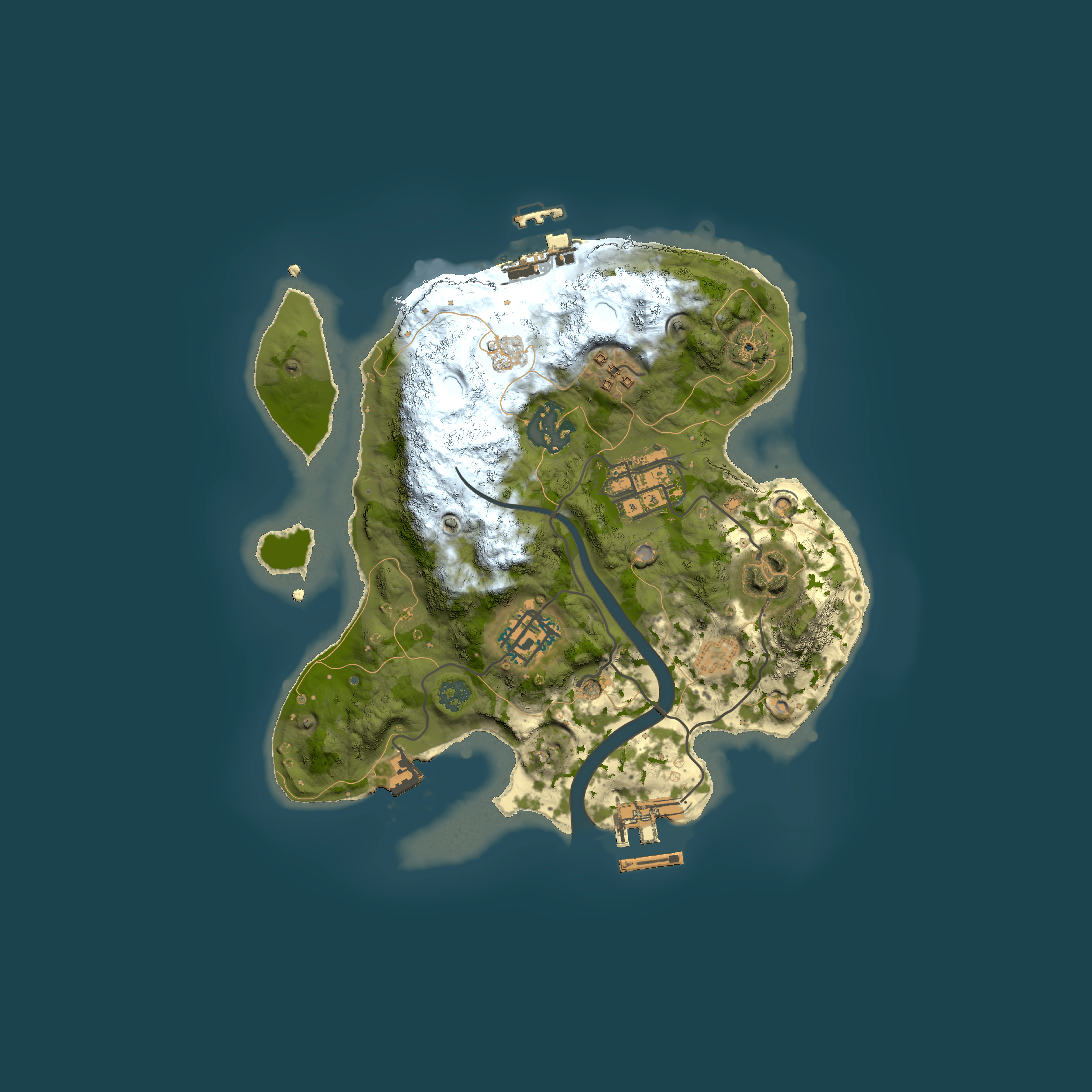 Full top-down render of Rust map seed 1093381188, 2500x2500m