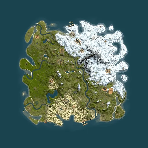 Rust map seed 520197867, 5000x5000m top-down preview