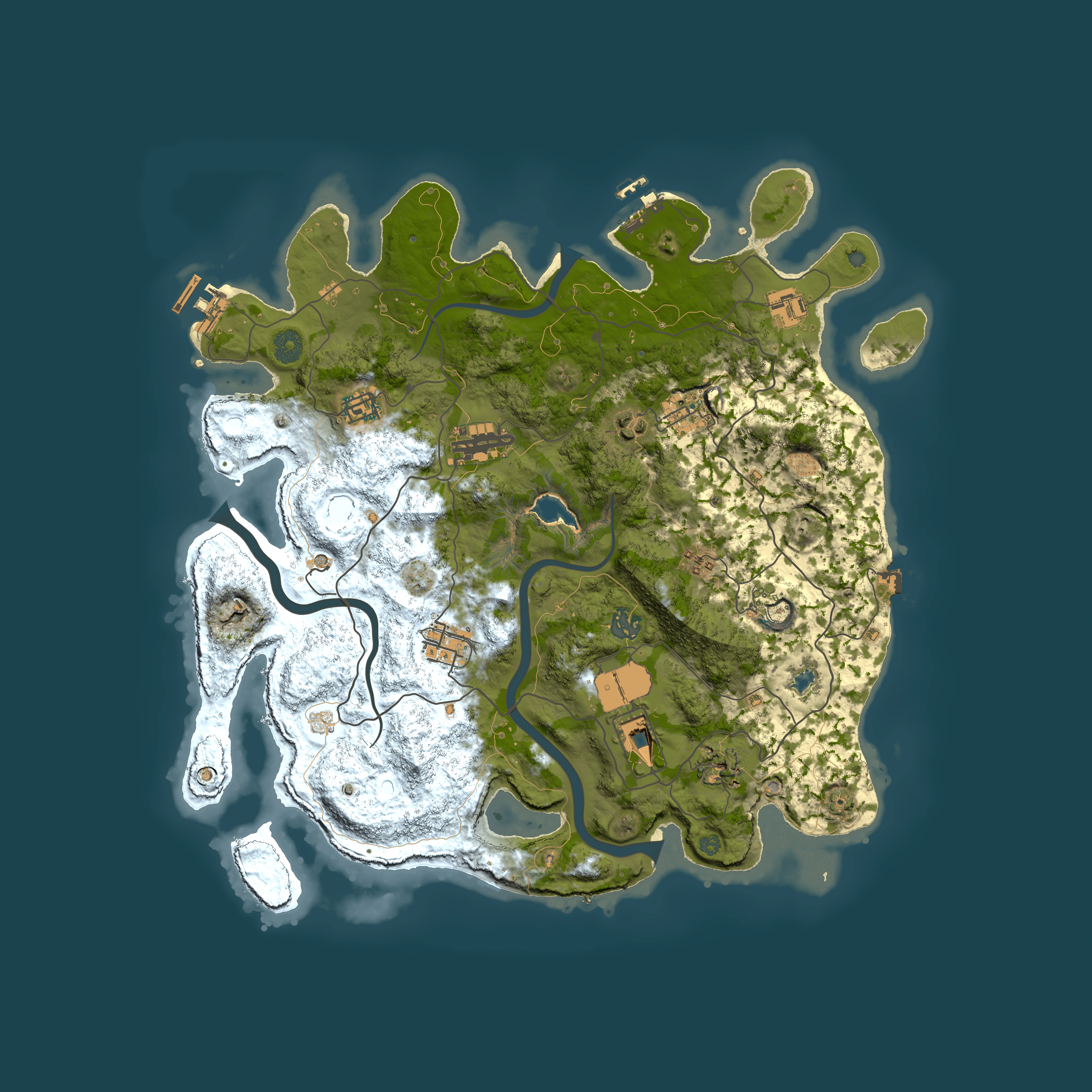 Full top-down render of Rust map seed 453493392, 4000x4000m
