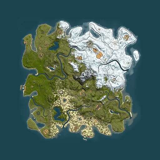 Rust map seed 1190965270, 5000x5000m top-down preview
