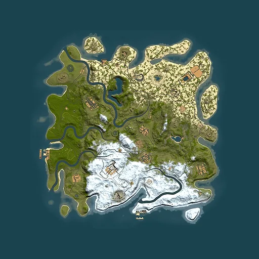 Rust map seed 1337, 4350x4350m top-down preview