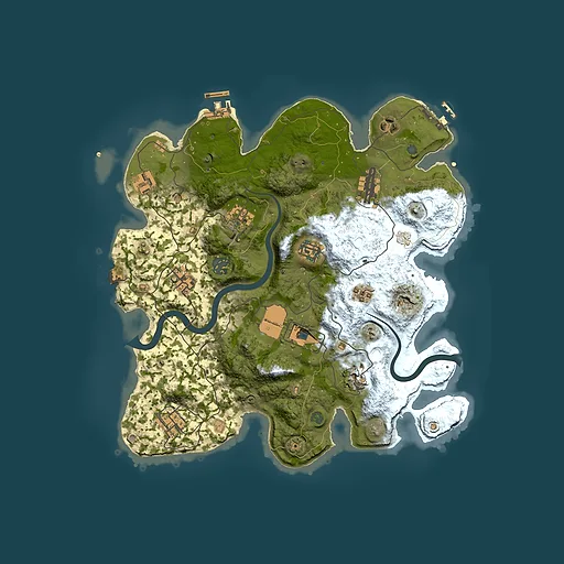 Rust map seed 1791591541, 3500x3500m top-down preview