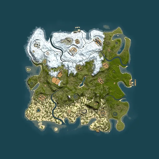 Rust map seed 2063328940, 4000x4000m top-down preview