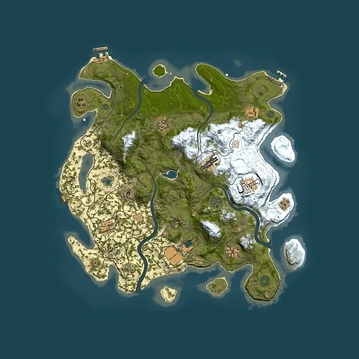 Rust map seed 198907772, 4000x4000m top-down preview
