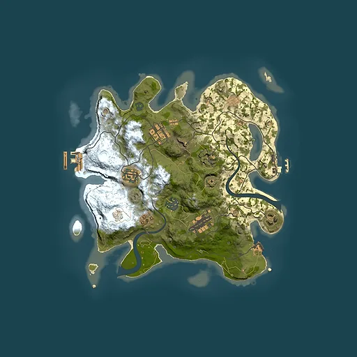 Rust map seed 1670930107, 3000x3000m top-down preview