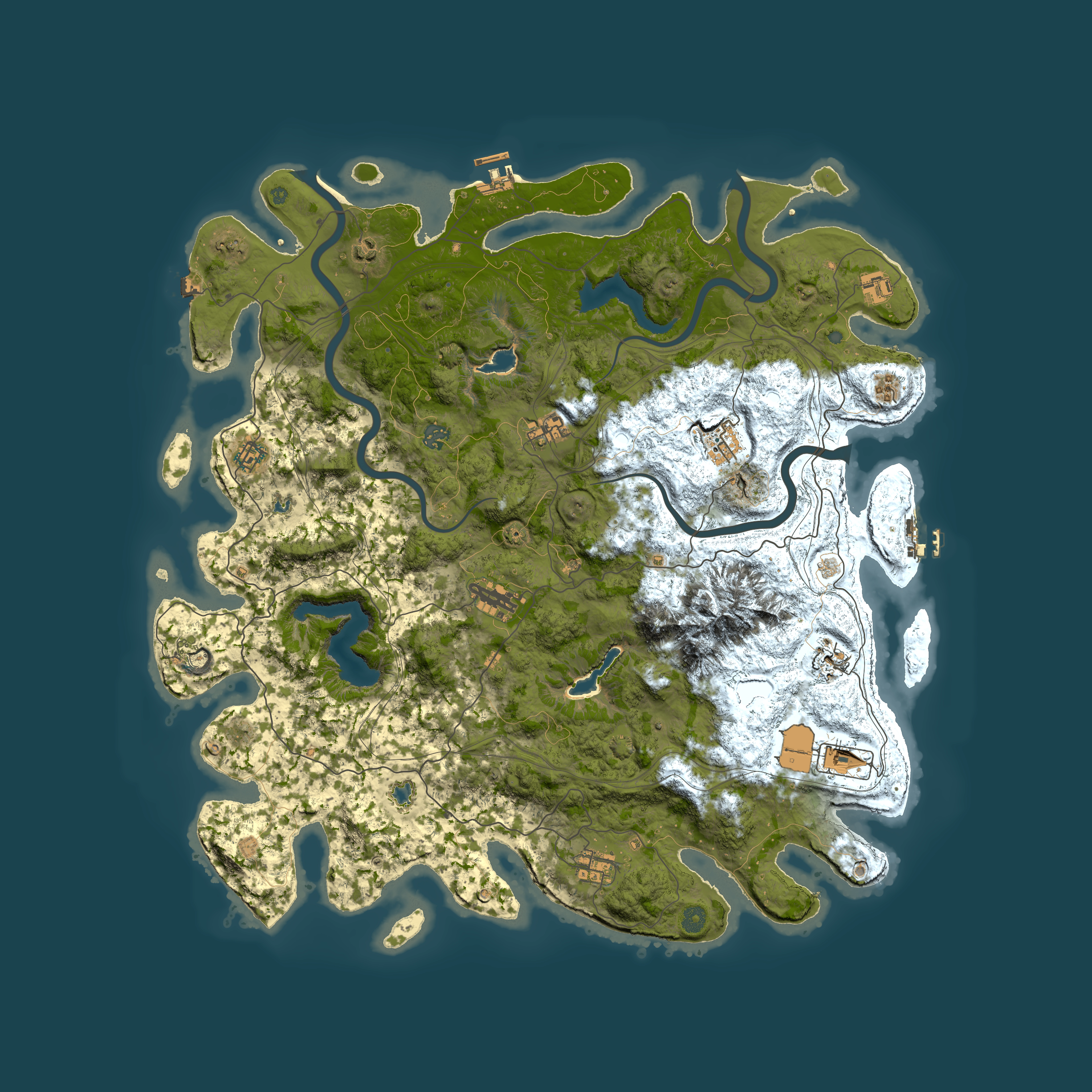 Full top-down render of Rust map seed 1562295828, 5000x5000m