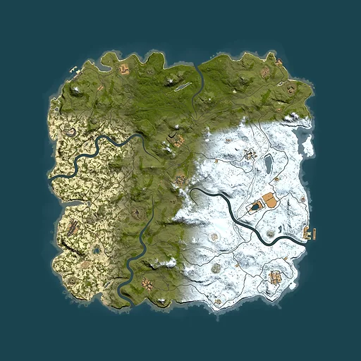 Rust map seed 670534555, 5000x5000m top-down preview