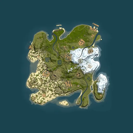 Rust map seed 1809979742, 3000x3000m top-down preview