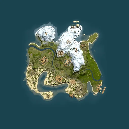 Rust map seed 848842887, 2500x2500m top-down preview