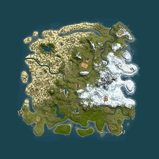 Rust map seed 2062224295, 5000x5000m top-down preview