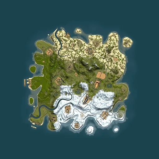 Rust map seed 1096069142, 3500x3500m top-down preview
