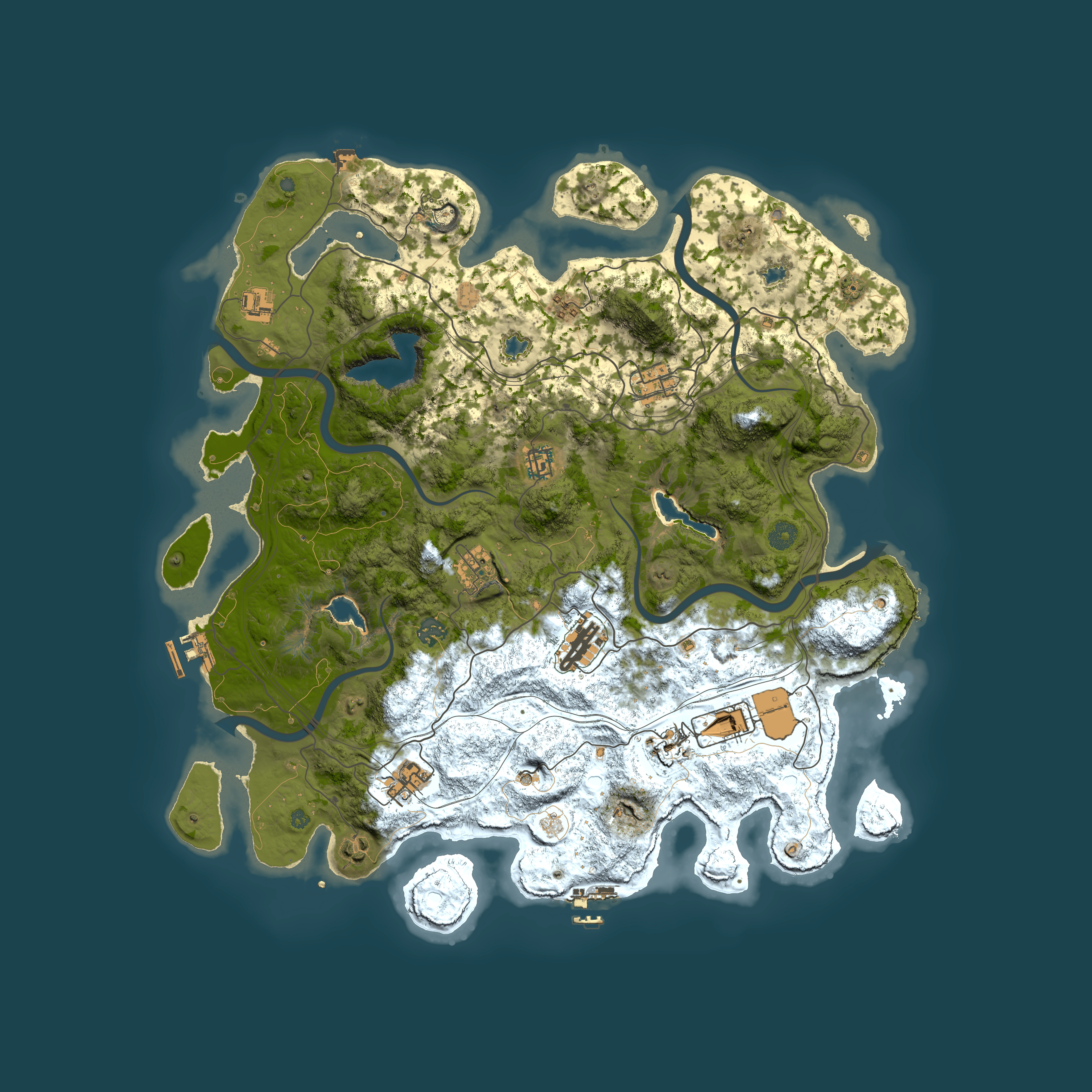 Full top-down render of Rust map seed 1807613647, 4500x4500m