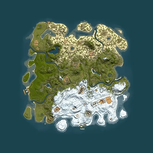 Rust map seed 1807613647, 4500x4500m top-down preview
