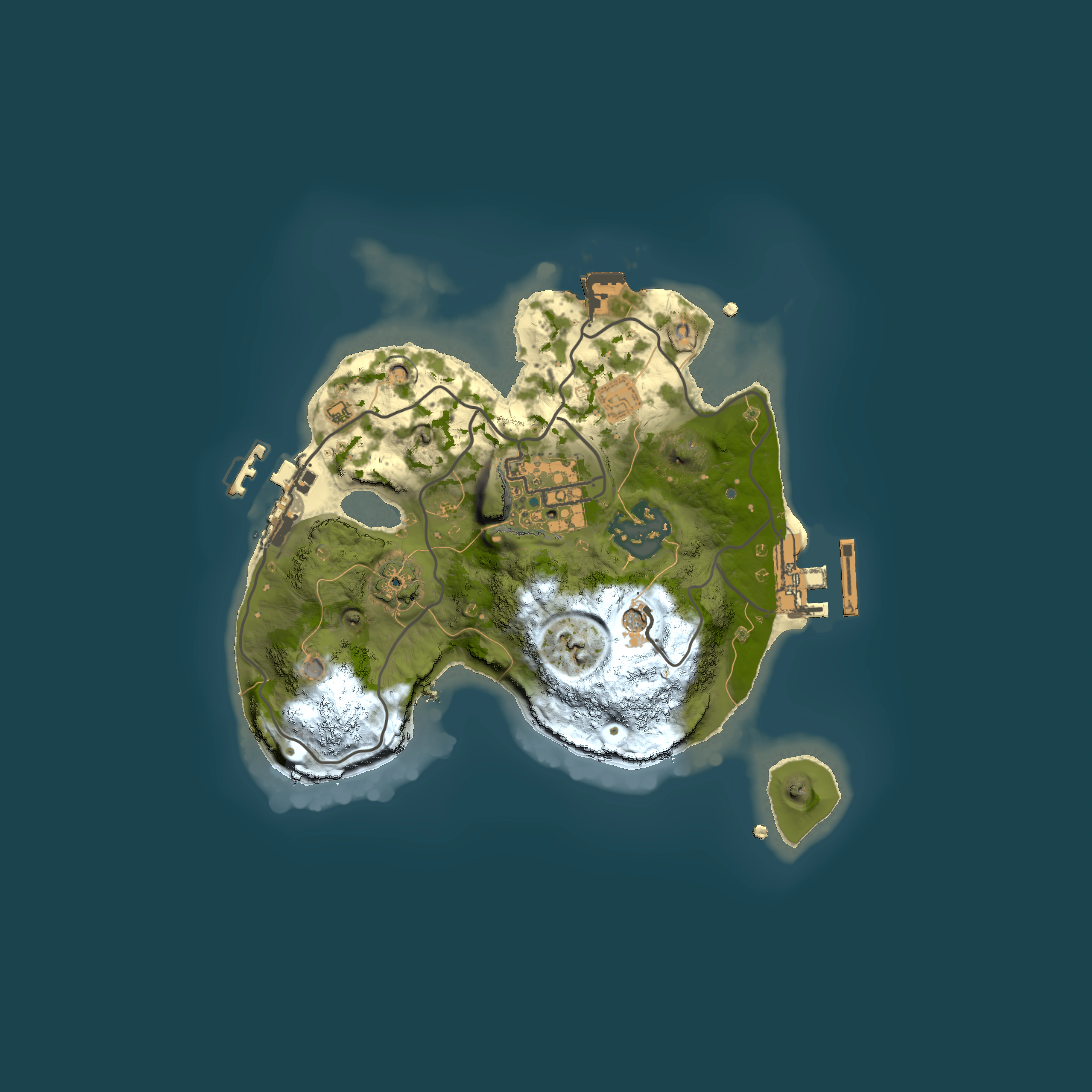 Full top-down render of Rust map seed 1060416690, 2000x2000m