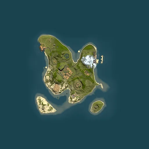 Rust map seed 63643075, 2000x2000m top-down preview