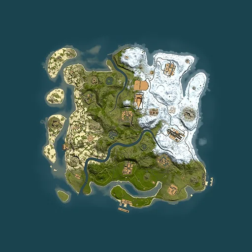 Rust map seed 557367970, 3500x3500m top-down preview