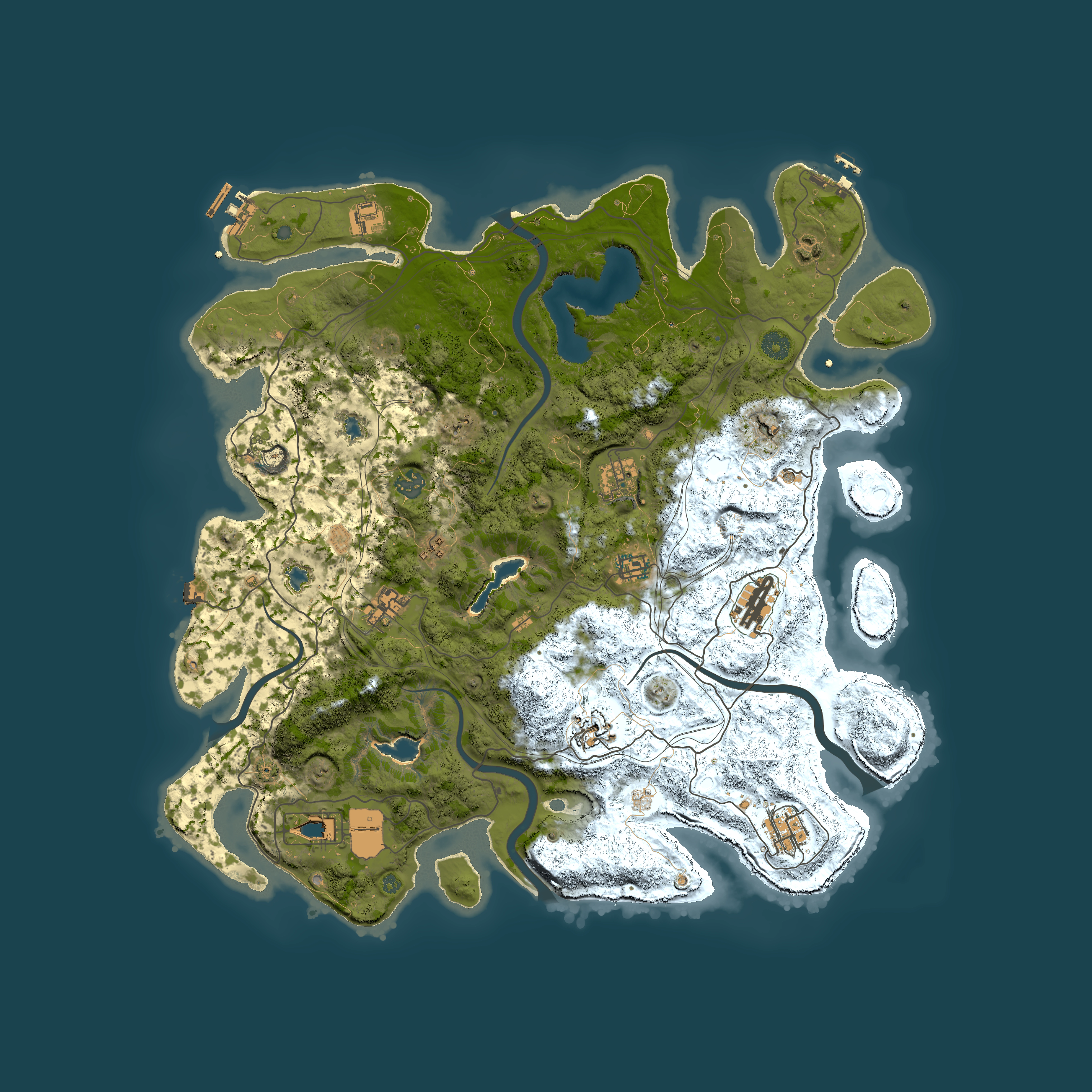 Full top-down render of Rust map seed 2043321569, 4500x4500m